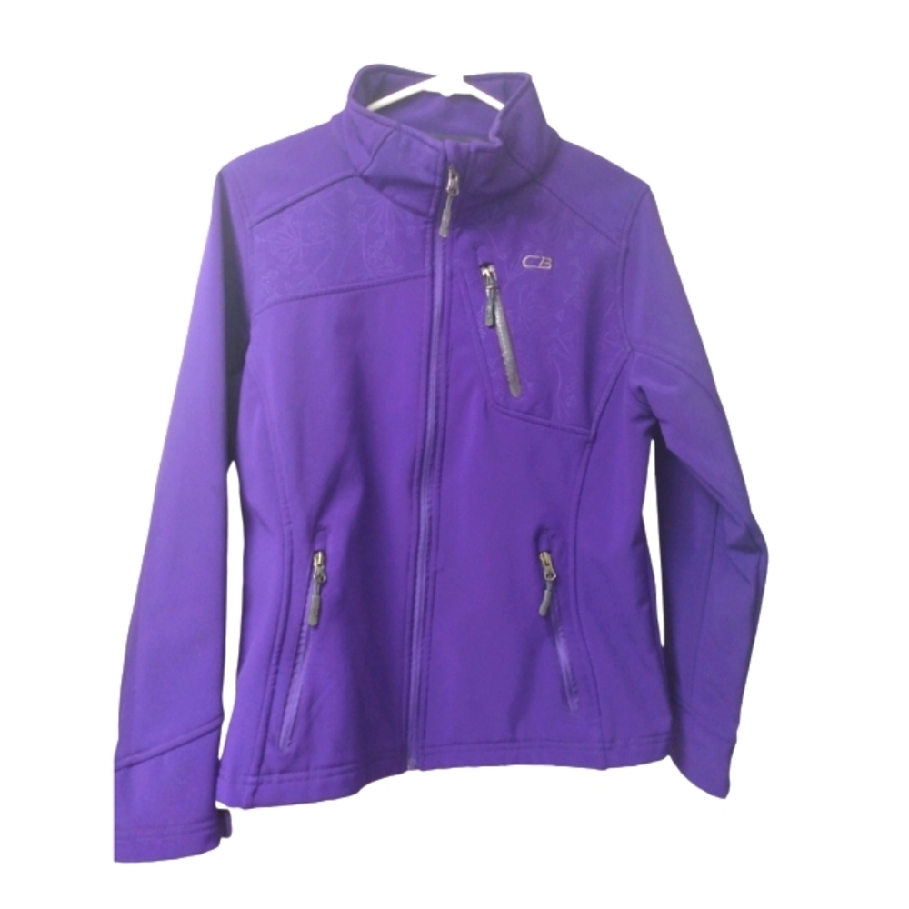 CB Sports Outdoor Activewear Jacket Zippered Pockets Camping Hiking Warm L